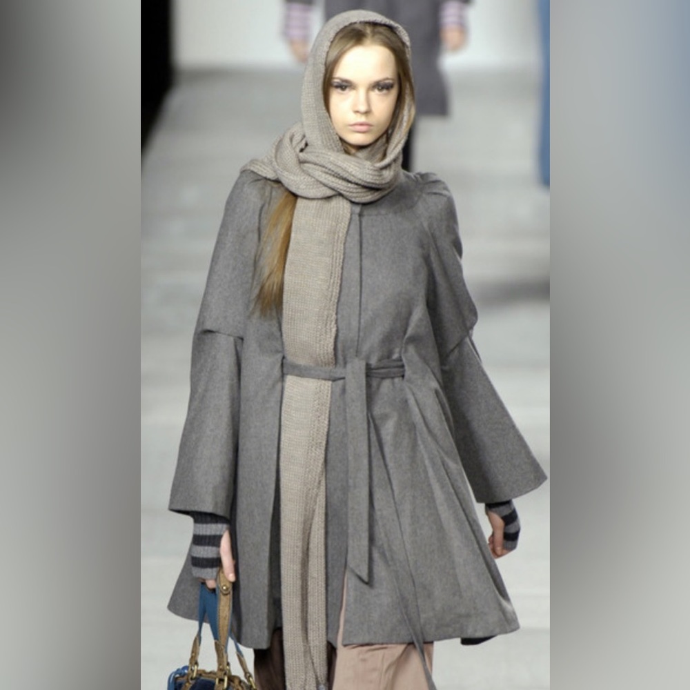 Marc by Marc Jacobs cape style gray wool jacket